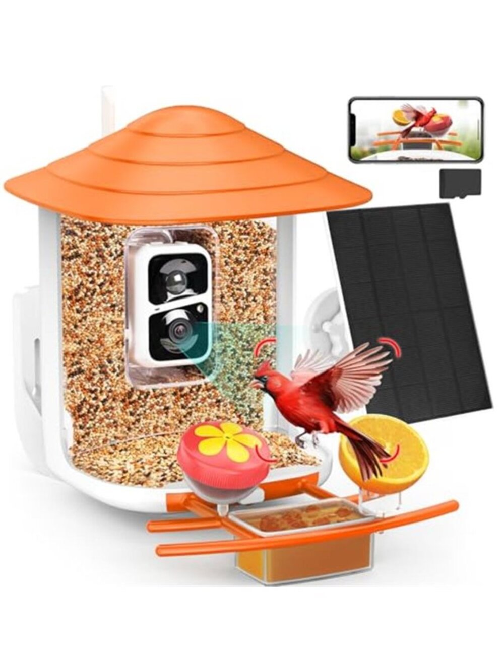 New TUC Bird Feeder with Camera 2K HD Live with 32GB Card Auto Detect &
